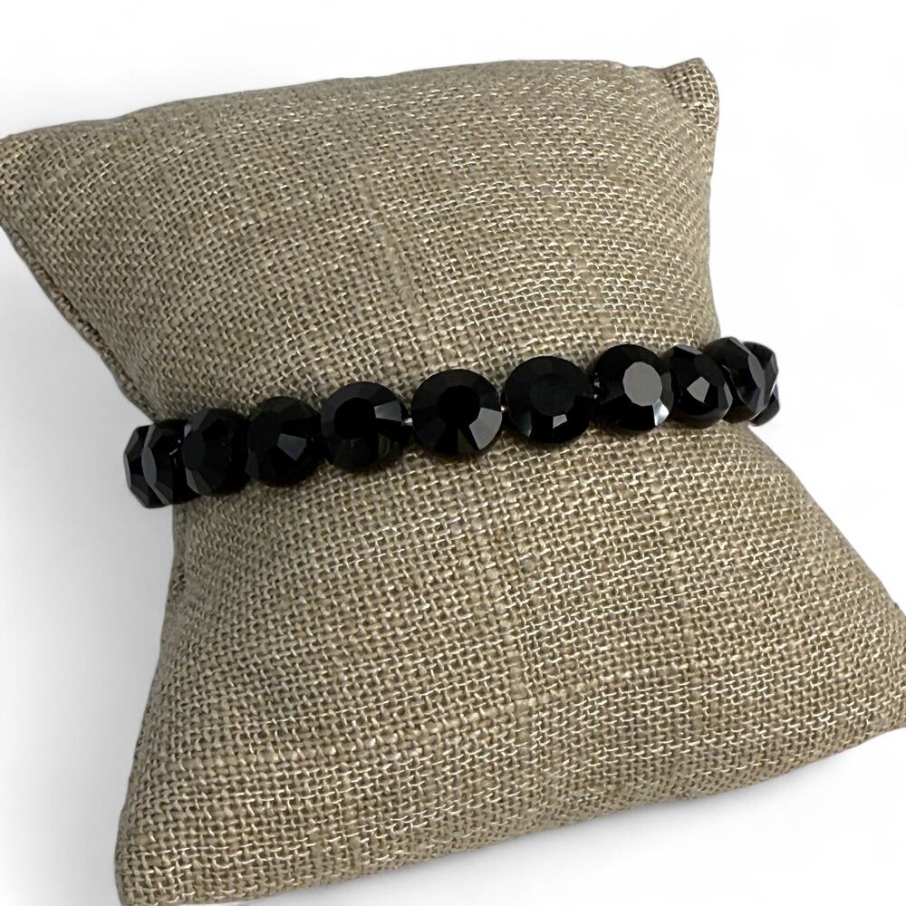 Alex and Ani Jet Luxe Black Beaded Bangle Bracelet - Picture 5 of 6